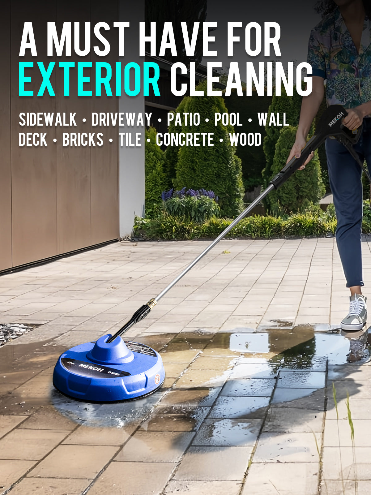 MEKOH 14 inches pressure washer surface cleaner 2500PSI