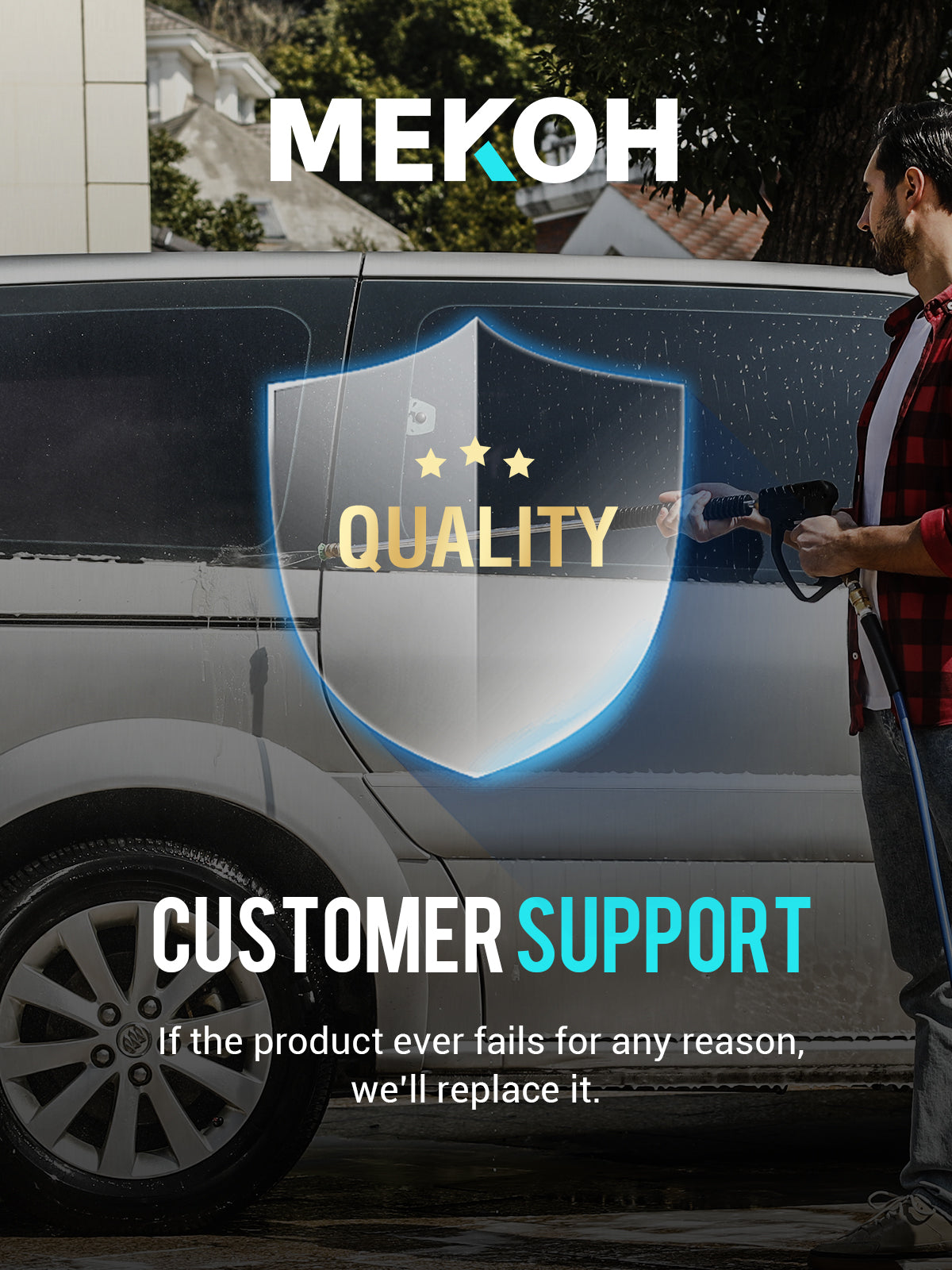 MEKOH 14 inches pressure washer surface cleaner 2500PSI