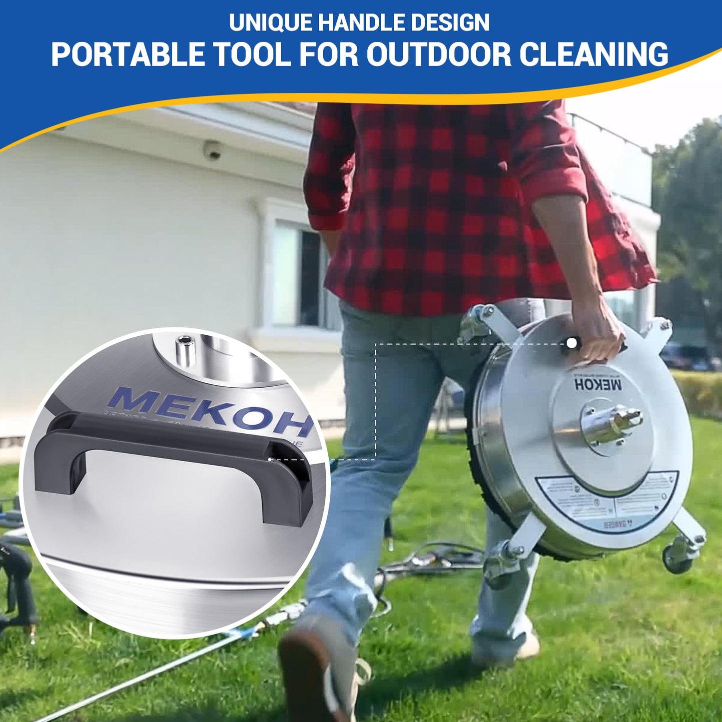 MEKOH 18 inches pressure washer surface cleaner 4500PSI