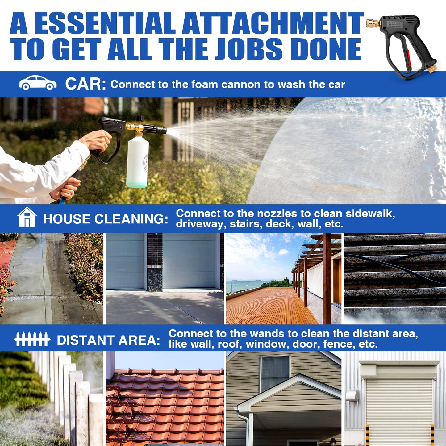 MEKOH pressure washer short gun 4000PSI