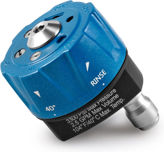 MEKOH Pressure Washer Nozzle, 6-in-1 Quick Changeover Nozzle, Adjustable Pressure Washer Nozzle with 1/4 Inch Quick Connect, 3300 PSI Spray Nozzle